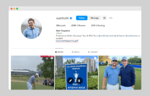 Matt Fitzpatrick's Instagram Profile