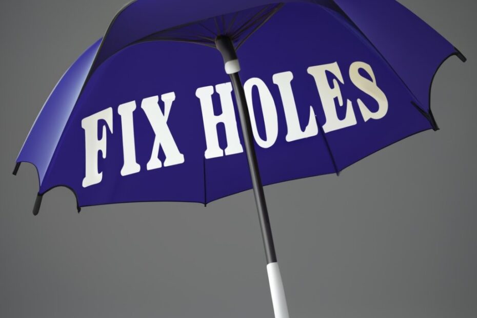 Fix a Golf Umbrella with a Hole