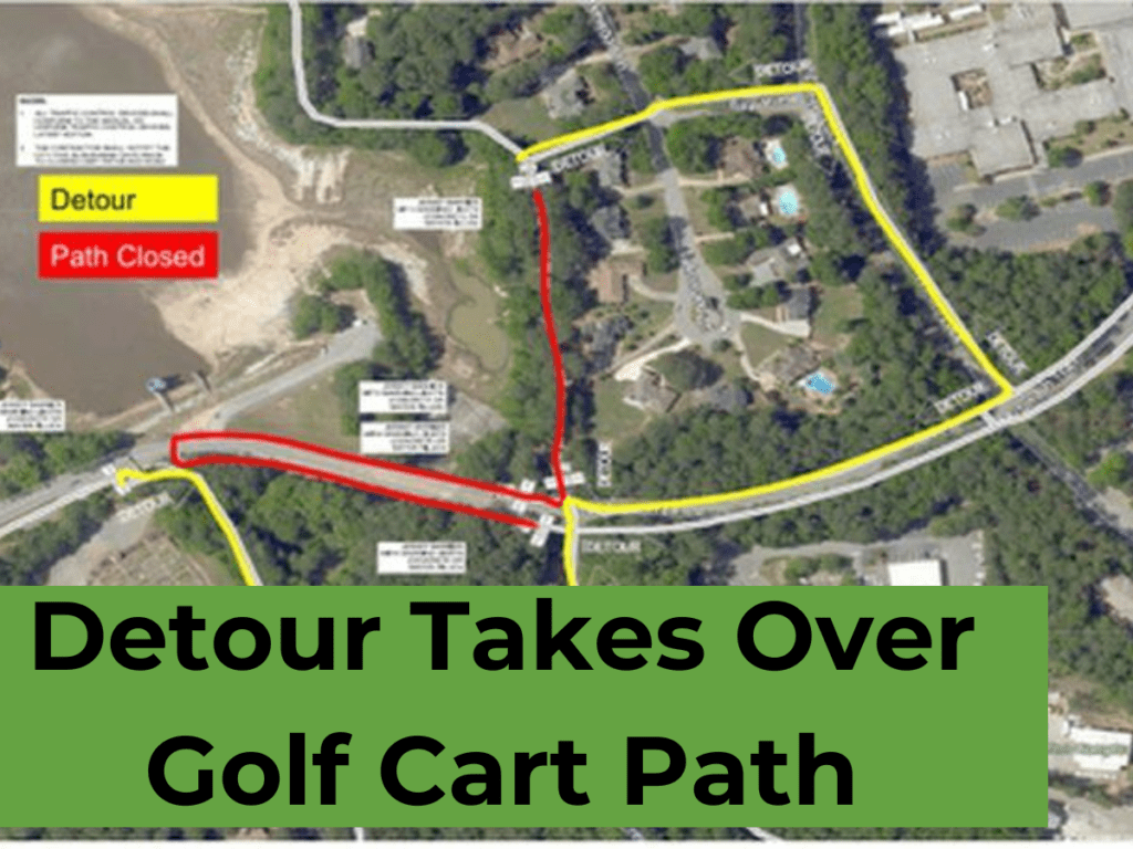 A Diversion Will Be Established for Asphalt Repairs to the Golf Cart Path